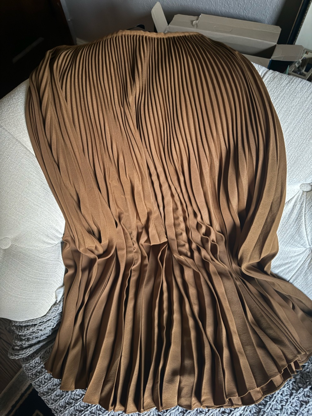 Jenni Kayne Pleated Midi Skirt in Caramel - Picture 3 of 4